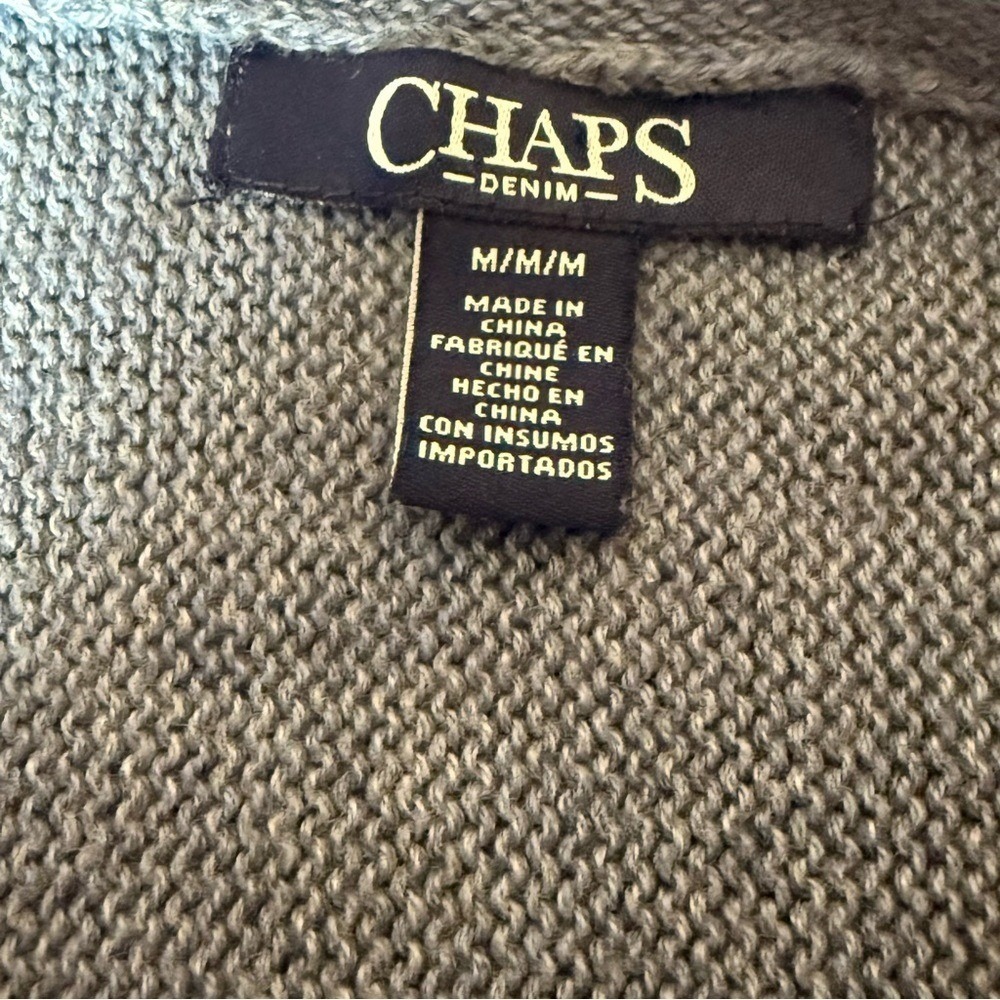 Chaps Gray Knit Sweater - Picture 5 of 8